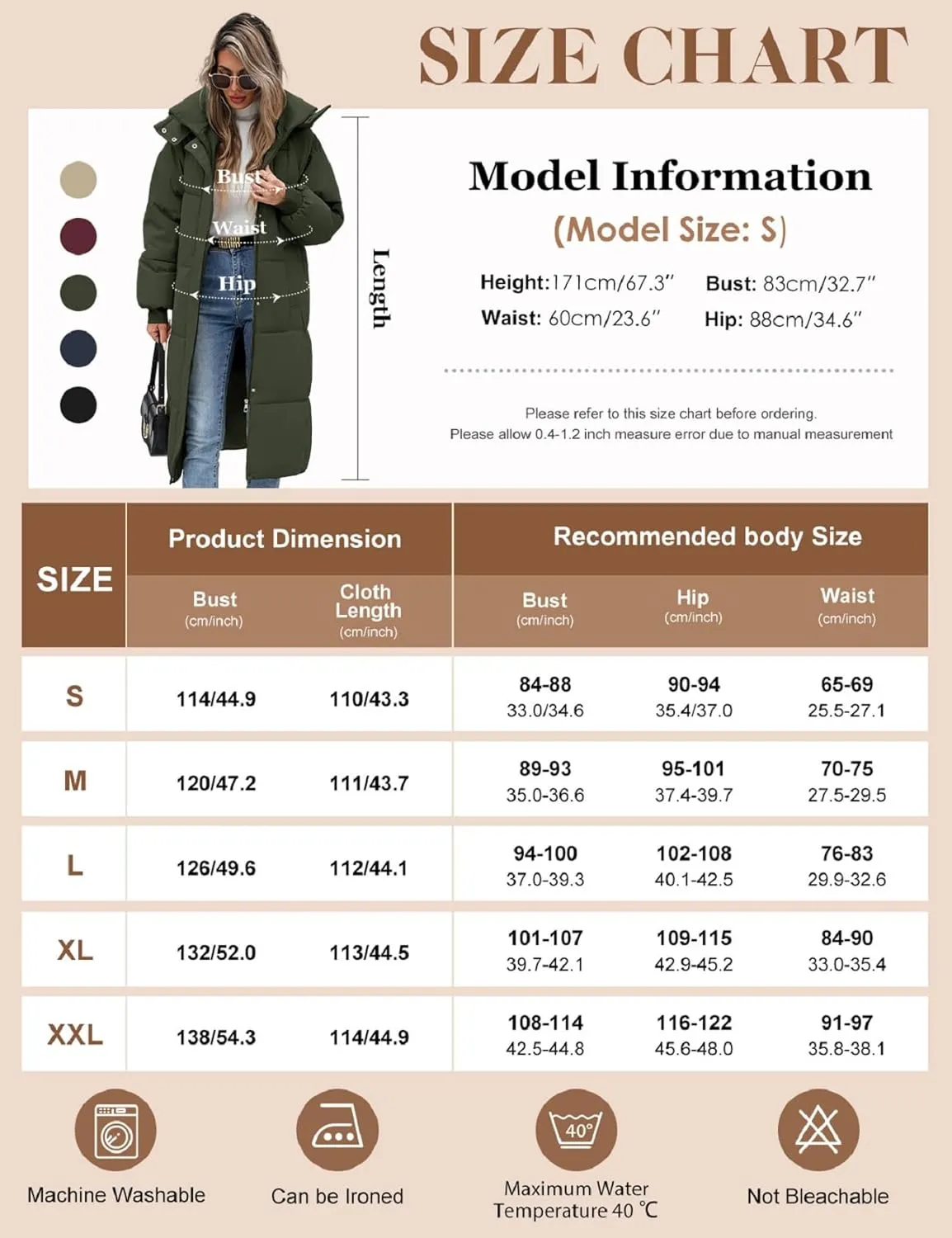 Women Long Puffer Coat Winter Warm Hooded Jacket Long Sleeve Parka Full Length Down Coats With Zip