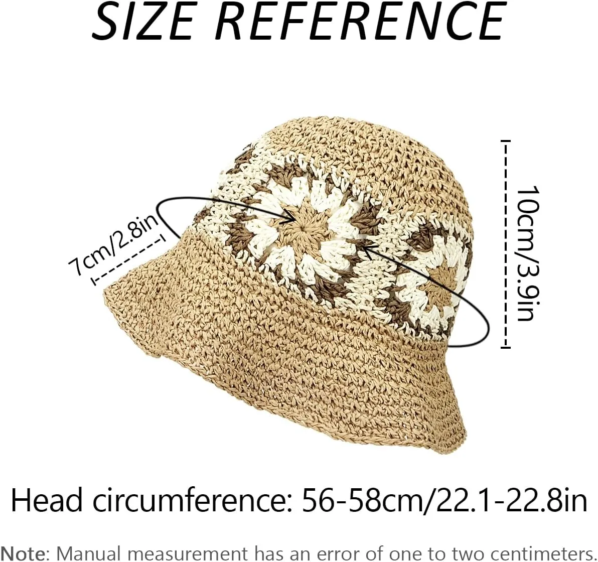 Women Straw Sun Hat Foldable Beach Hat Sunflower Floppy Bucket Hat