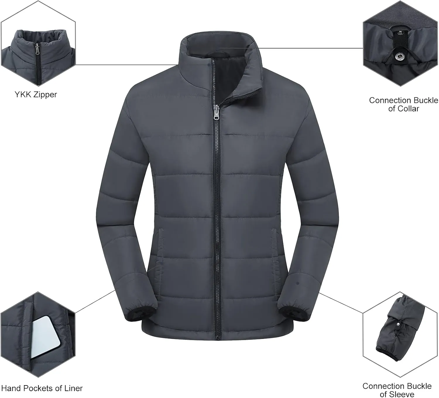 Women's 3 in 1 Ski Jacket Mountain Waterproof Windproof Winter Snow Coat Hike Snowboarding Jackets Hooded Warm Raincoat