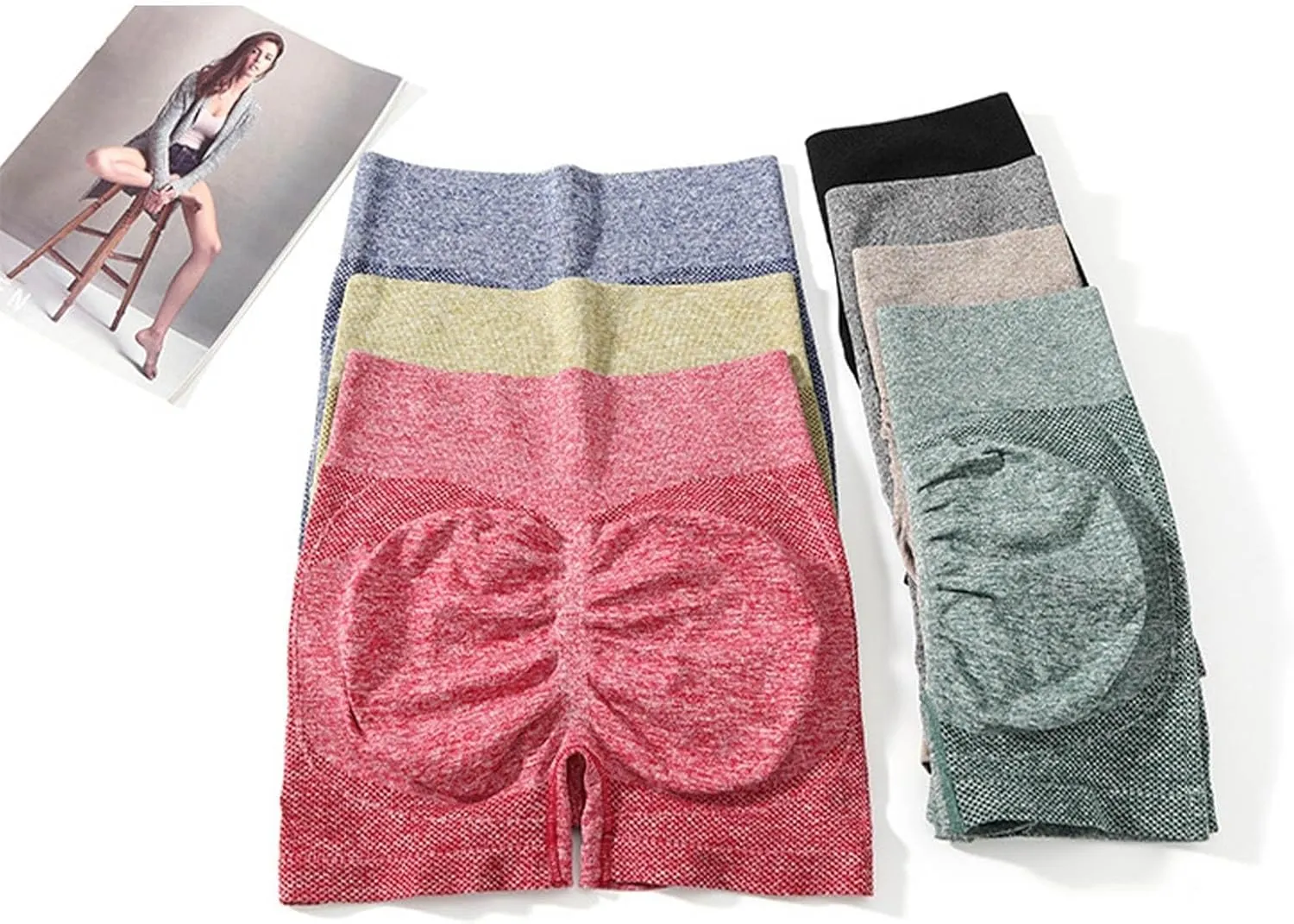 Women's Naked Feeling Biker Shorts Women's Shorts Athletic Booty Shorts Yoga Shorts Gym High Waisted Workout Spandex