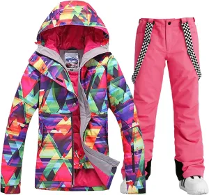 Women's Waterproof Ski Jacket Snowboard Mountain Coat Windproof Winter Warm Snow Rain Coat