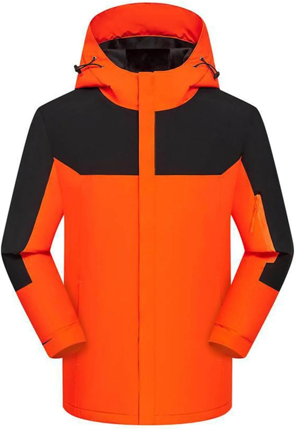 Women's Waterproof Ski Jackets Warm Long Sleeve Zip Pocket Hooded Jacket Windproof Hiking Jacket for Women Winter