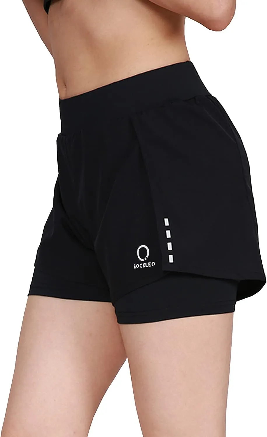 Women's Workout-Running-Shorts Quick-Dry Yoga-Shorts - 2 in 1 Athletic Gym Training Biker Shorts for Women with Liner