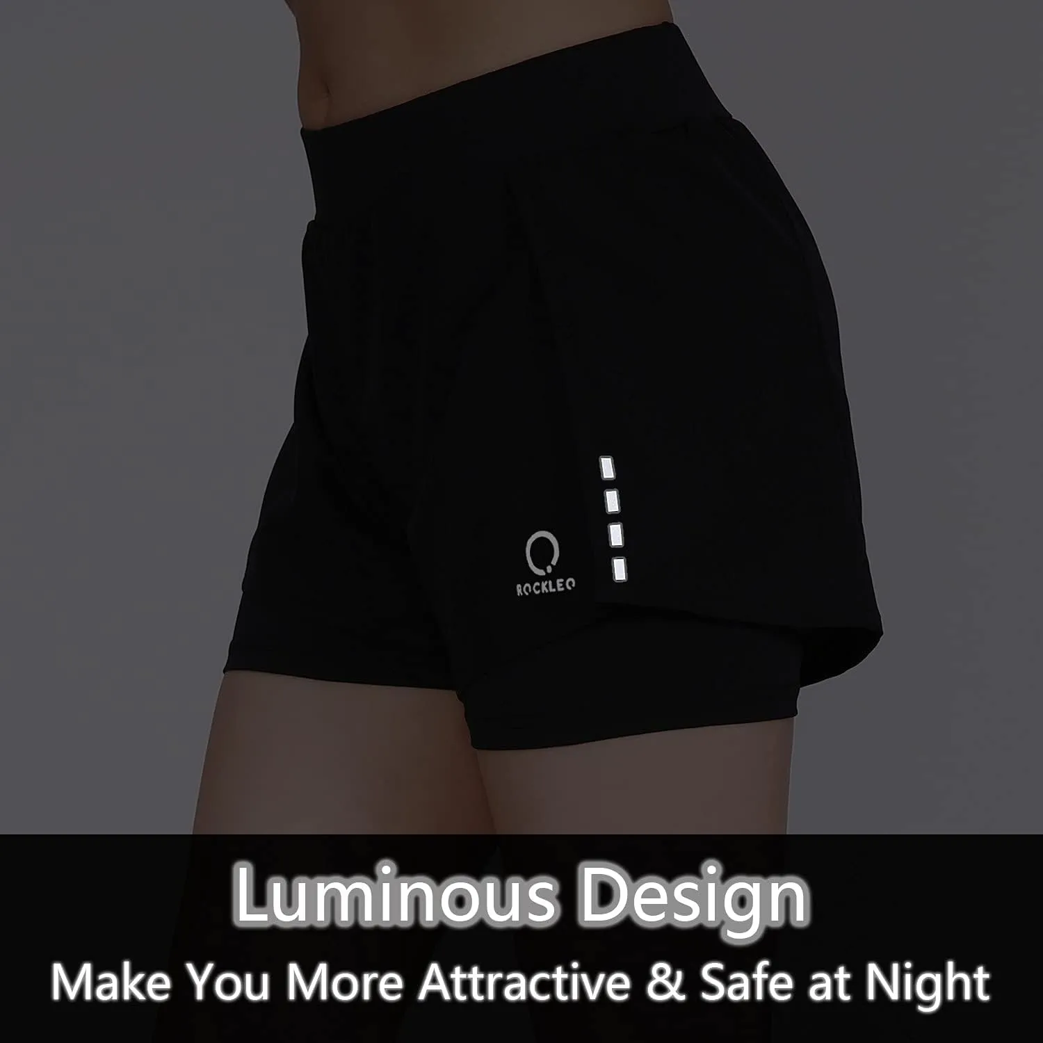 Women's Workout-Running-Shorts Quick-Dry Yoga-Shorts - 2 in 1 Athletic Gym Training Biker Shorts for Women with Liner