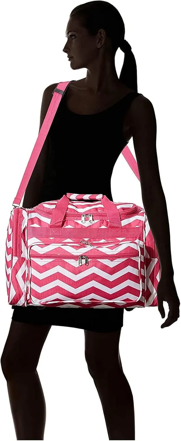 World Traveler Chevron, Fuchsia White C, 19-Inch