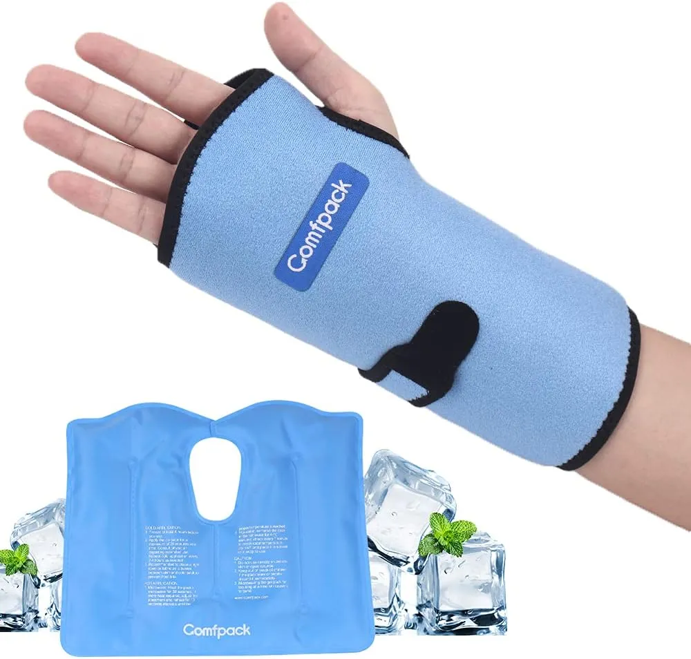 Wrist Ice Pack Wrap for Carpal Tunnel Relief, Ice Wrist Brace with Gel Pack for Hand Pain Relief, Cold Compression Wrist Ice Pack for Tendonitis, Sprain, Arthritis, Swelling