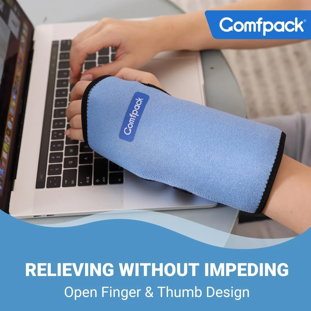 Wrist Ice Pack Wrap for Carpal Tunnel Relief, Ice Wrist Brace with Gel Pack for Hand Pain Relief, Cold Compression Wrist Ice Pack for Tendonitis, Sprain, Arthritis, Swelling