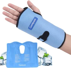 Wrist Ice Pack Wrap for Carpal Tunnel Relief, Ice Wrist Brace with Gel Pack for Hand Pain Relief, Cold Compression Wrist Ice Pack for Tendonitis, Sprain, Arthritis, Swelling