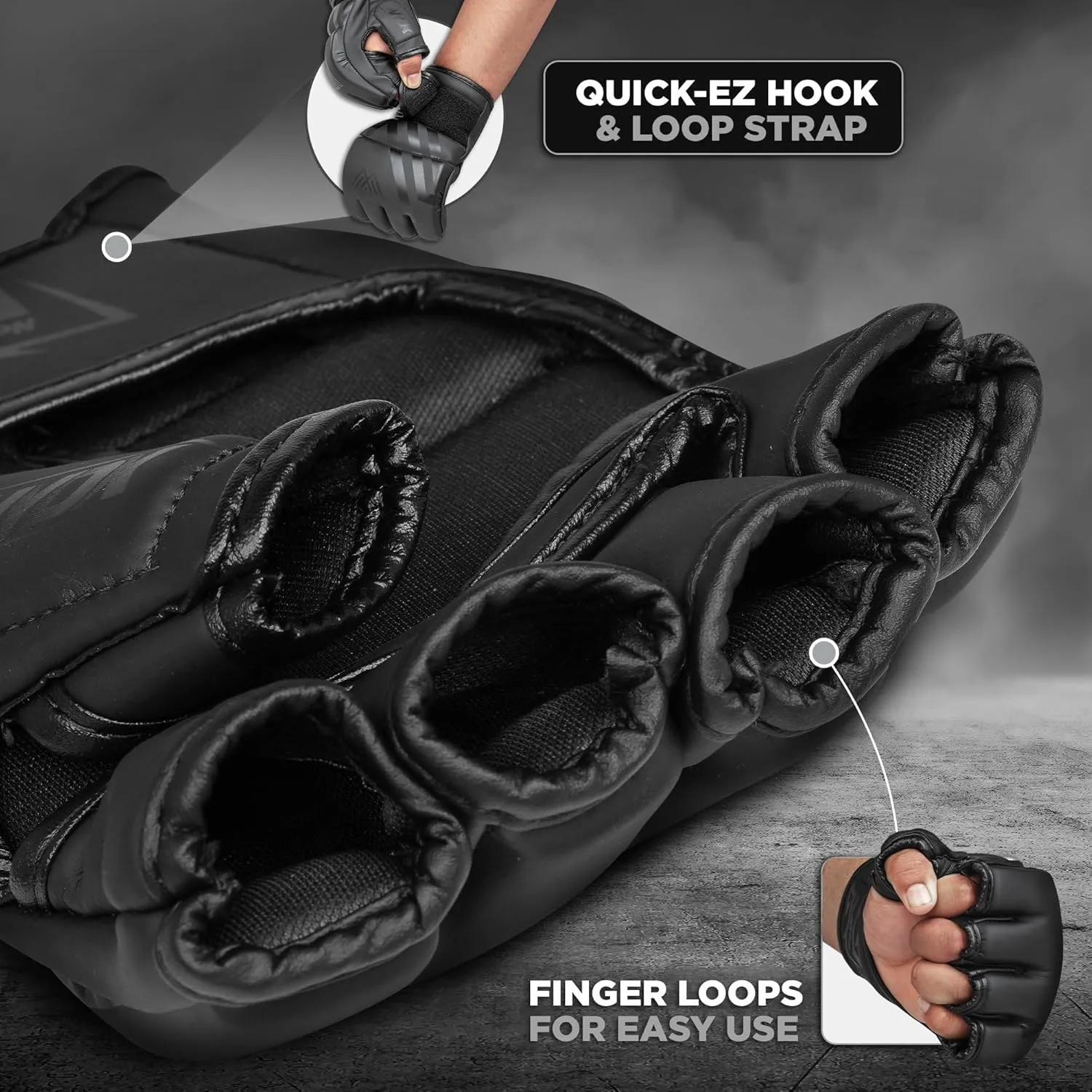 WYOX MMA Gloves for Men & Women – Grappling & Sparring Boxing Gloves with Open Palm Design, Padded Fingerless Training Gloves for Kickboxing, Muay Thai, Youth & Heavy Bag Workouts