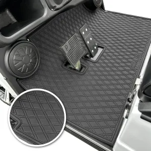 Xtreme Mats Evolution Golf Cart Floor Mat, Full Coverage Golf Cart Liner Protects OEM Flooring - Only Fits Evolution Classic Plus/Classic Pro/Forester/Turfman Carts (2022 and Prior) - All Black