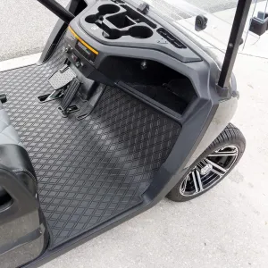 Xtreme Mats Full Coverage Rubber Golf Cart Floor Mat Compatible with Yamaha Brand Golf Carts Drive2 EFI QuieTech (All Black)