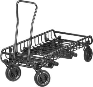 Yakima EXO WarriorWheels Sturdy Heavy Duty Cargo Basket Cart Kit Connects to the EXO GearWarrior Roll up to 110 Pounds with Easy to Grab Handle, Black