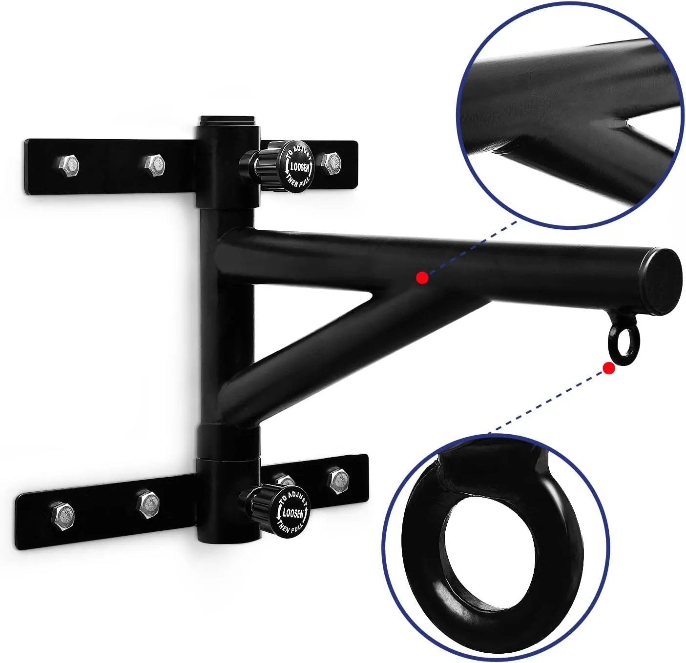 Yes4All Heavy Bag Hanger Wall Mount Punching Bag Hanger, Adjustable Heavy Duty Boxing Bag Bracket for Home Gym Indoor Outdoor