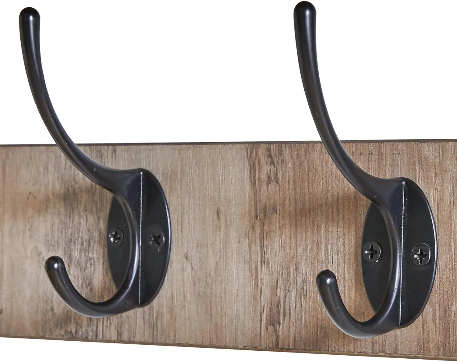 YMYNY Coat Rack Shelf Wall Mounted, Coat Hooks Set of 2, Entryway Coat Hanger with 8 Hooks, 31.5" Wall Floating Shelf with Hat Rack, for Kitchen, Bedroom, Bathroom, Silver Gray UHWS001Y-2