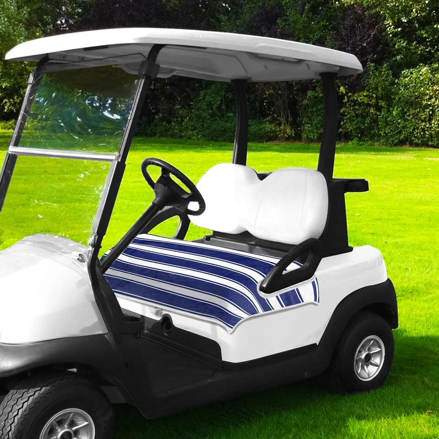 YOKYHOM Golf Cart Seat Covers, Classic Style Golf Cart Seat Towel Blanket Keeps Seat Comfortable and Clean, 100% Microfiber, Suits Yamaha, EZGO, Club Car and More 2-Seat Golf Carts, 51''x 31''