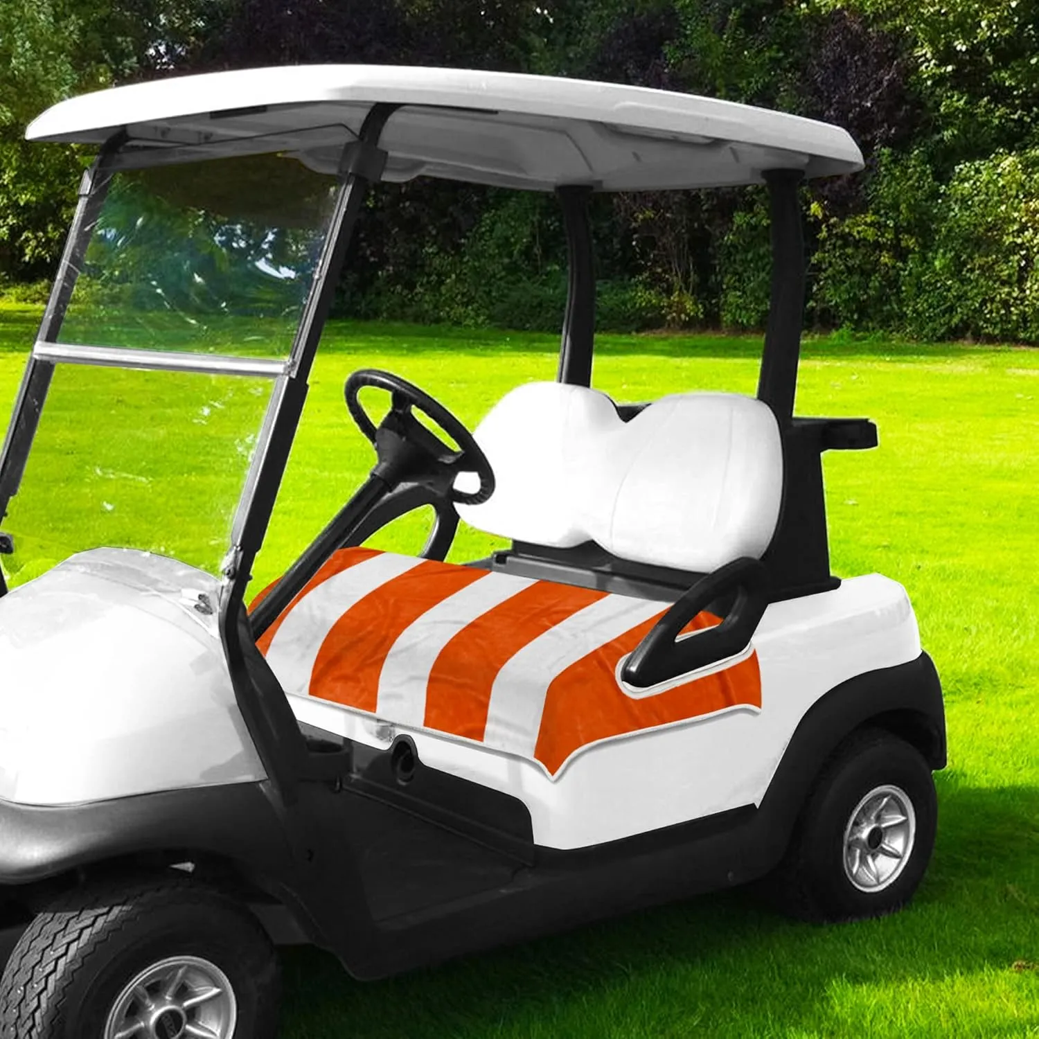 YOKYHOM Golf Cart Seat Covers, Classic Style Golf Cart Seat Towel Blanket Keeps Seat Comfortable and Clean, 100% Microfiber, Suits Yamaha, EZGO, Club Car and More 2-Seat Golf Carts, 51''x 31''