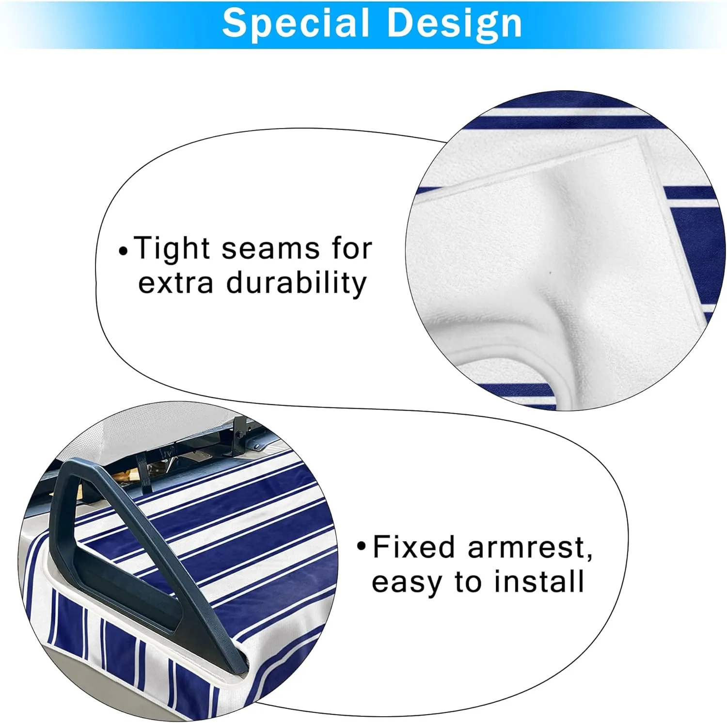 YOKYHOM Golf Cart Seat Covers, Classic Style Golf Cart Seat Towel Blanket Keeps Seat Comfortable and Clean, 100% Microfiber, Suits Yamaha, EZGO, Club Car and More 2-Seat Golf Carts, 51''x 31''