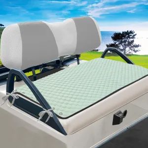YOKYHOM Golf Cart Seat Covers, Ice Silk Fabric Golf Cart Seat Towel Blanket, Anti-Slip Low Surface   Adaptable Tie Rope Design, Perfect for Yamaha, EZGO, Club Car and More Golf Carts (39''x 22'')