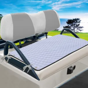 YOKYHOM Golf Cart Seat Covers, Ice Silk Fabric Golf Cart Seat Towel Blanket, Anti-Slip Low Surface   Adaptable Tie Rope Design, Perfect for Yamaha, EZGO, Club Car and More Golf Carts (39''x 22'')
