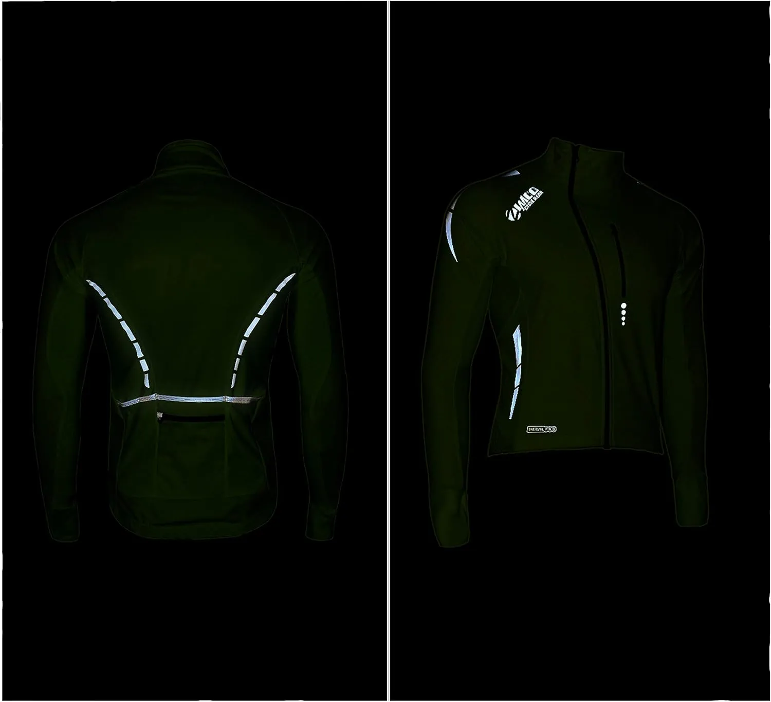 Zimco Pro Men Winter Cycling Jackets High Viz Bicycle Jersey Windproof Thermal Insulated Jacket