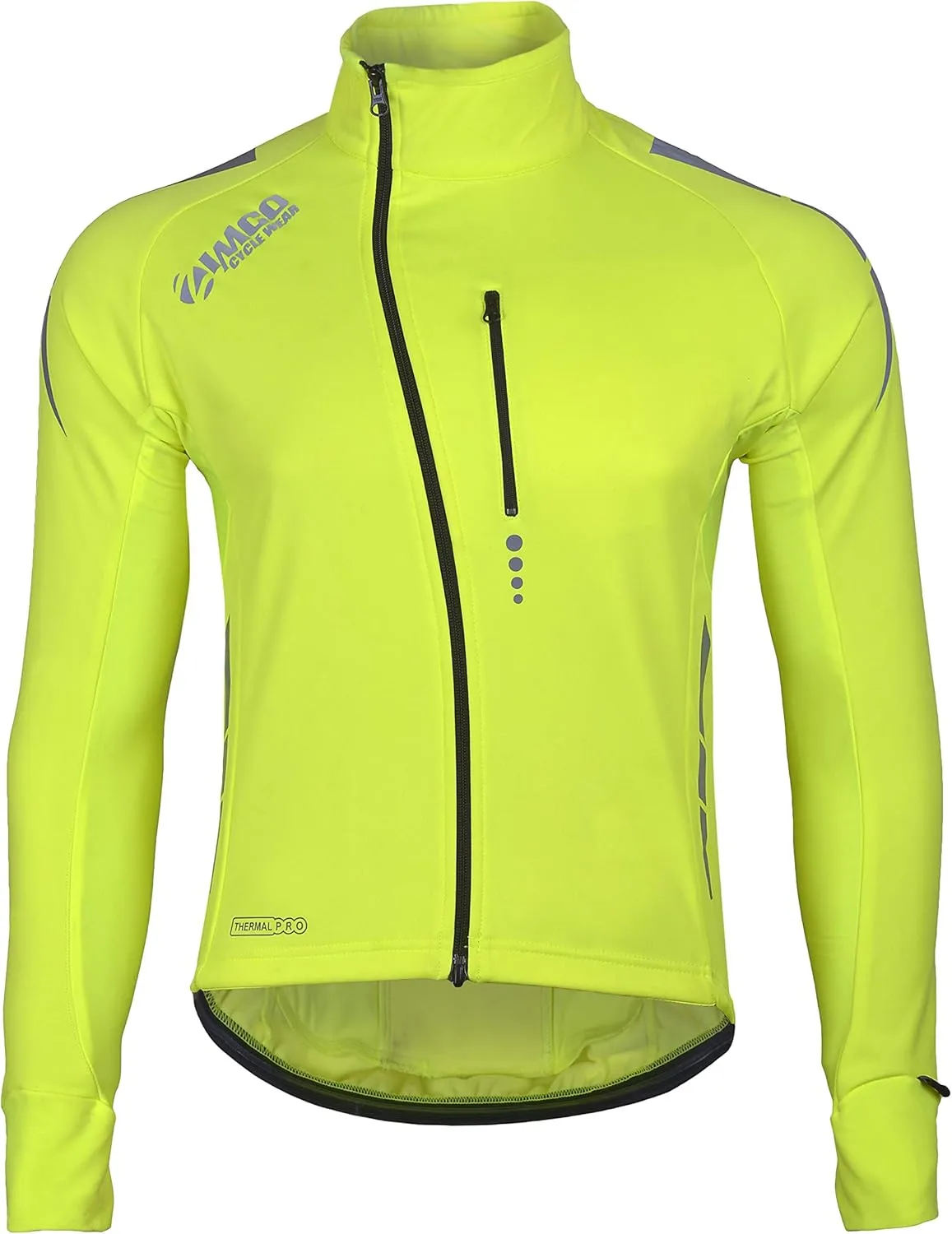 Zimco Pro Men Winter Cycling Jackets High Viz Bicycle Jersey Windproof Thermal Insulated Jacket