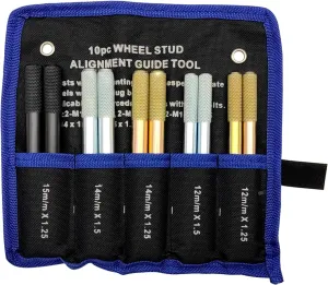 ZKTOOL10PC Wheel Alignment Pin,Wheel Fixing BoltsBlack Wheel Hanger Alignment Pin Guide Tool,Wheel Lug Bolt Automotive Mechanic Tool,Tool for Changing Tires on Cars with Lug Bolts,