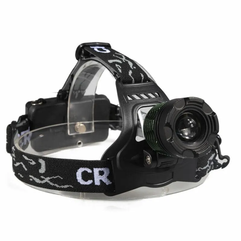 Zoomable Headlamp T6 LED Headlight Flashlight  Charger 18650 Battery