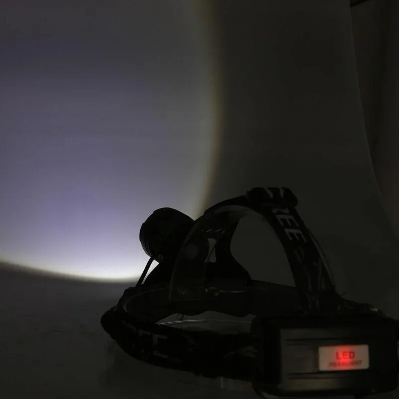 Zoomable Headlamp T6 LED Headlight Flashlight  Charger 18650 Battery