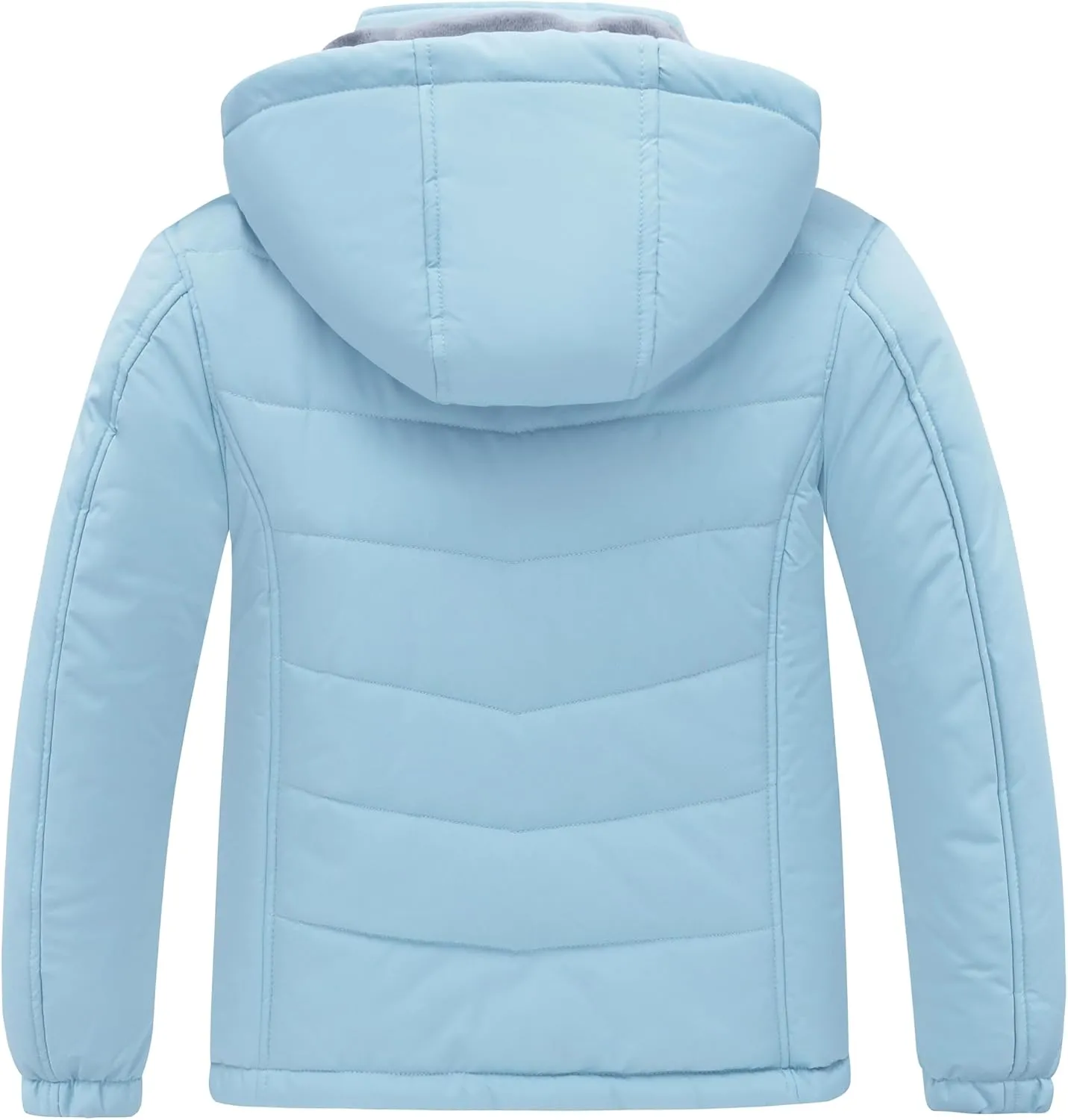 ZSHOW Girl's Waterproof Ski Jacket Thick Padded Warm Winter Coat Hooded Snowboarding Jacket